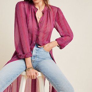 Maeve by Anthropology Imogen Sheer Tunic Top Kimono, Boho